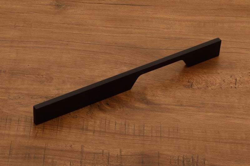 HARMONUS ,Fancy Aluminium Kitchen Cabinet Handle/Pull Handle/Door Handle/Drawer Handle,Glossy Black Finish,Aluminium Alloy, 288 MM (12 Inch), 6 PCS HCBLACKSAC-21-6-288MM - Image 2