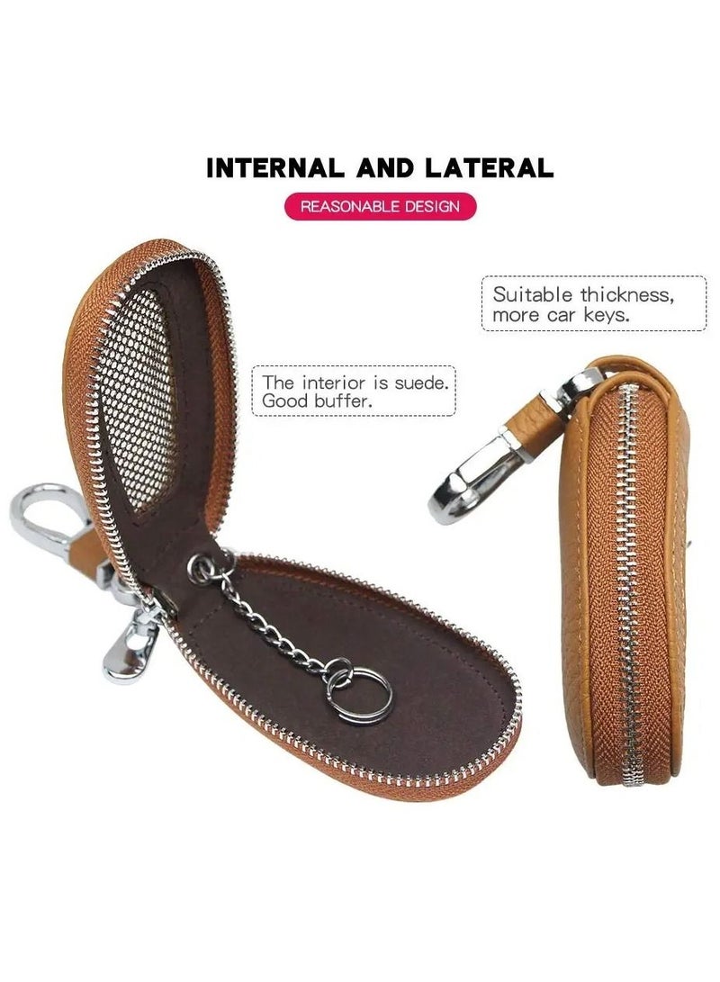 Y&D Universal Premium Car Key Fob Case Genuine Leather Smart fob Holder for Remote - Image 3