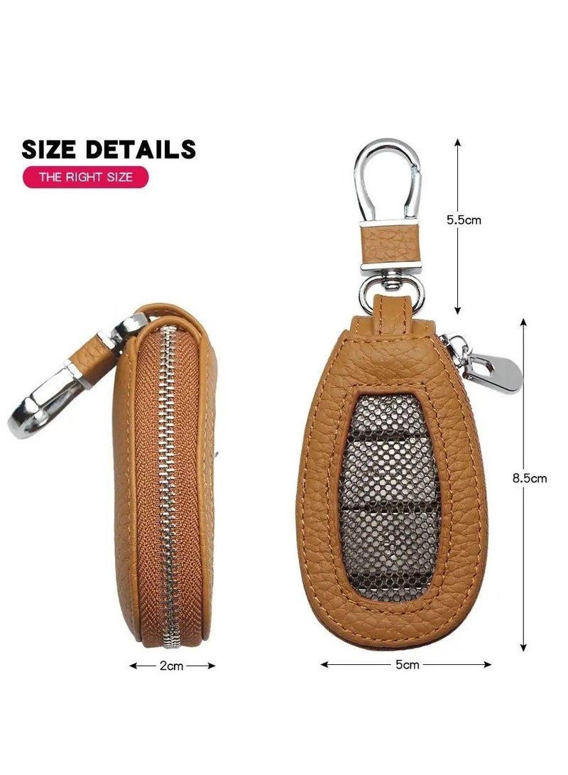 Y&D Universal Premium Car Key Fob Case Genuine Leather Smart fob Holder for Remote - Image 4