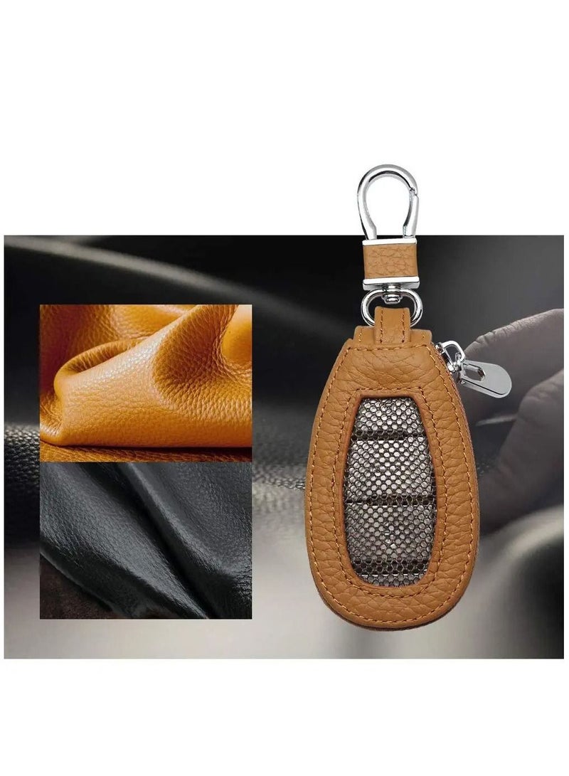 Y&D Universal Premium Car Key Fob Case Genuine Leather Smart fob Holder for Remote - Image 2