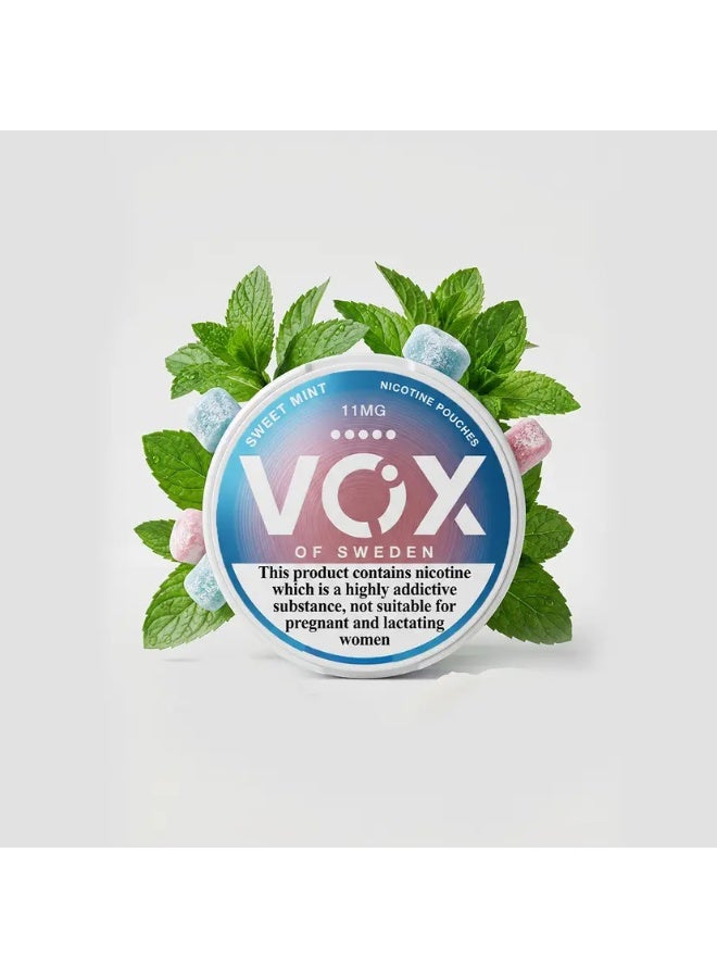 SWEET MINT NICOTINE POUCHES, FOR QUITTING SMOKING/TOBACCO, 11MG, 20 Pouches