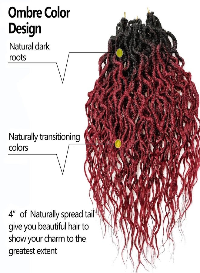 SuyiIRL Goddess Faux Locs Crochet Hair Bohemian Locs 24 Inches Afro Dreadlock Faux Dreads Ombre Red Crochet Hiar For Black Women - Image 2
