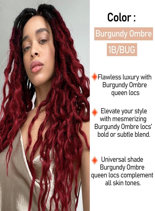 SuyiIRL Goddess Faux Locs Crochet Hair Bohemian Locs 24 Inches Afro Dreadlock Faux Dreads Ombre Red Crochet Hiar For Black Women - Image 5