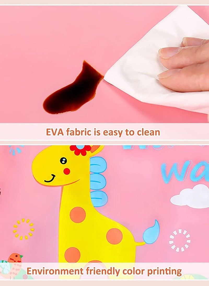 KASTWAVE Kids Hooded Raincoats Boys Girls Durable Waterproof Windbreaker Poncho 3D Cute Printed Lightweight Cartoon Raincoat Children's Schoolbag Rainwear with Transparent Hat Brim Reflective Stripes - Image 2