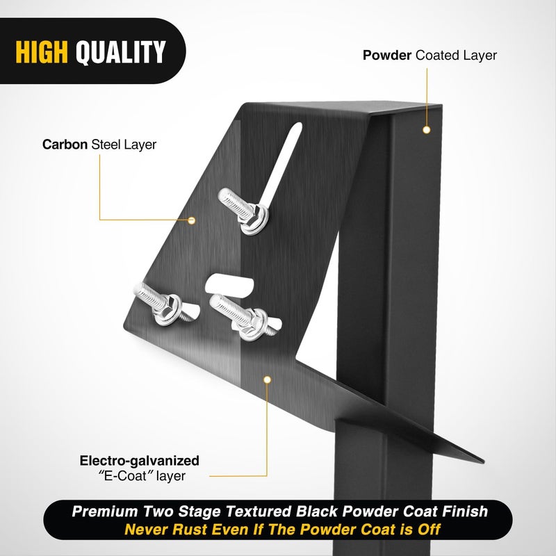 Nilight Adjustable Hitch Spare Tire Carrier for 2 Inch Receiver - Fits 4, 5 & 6 Lugs Trailer Wheels - Image 2