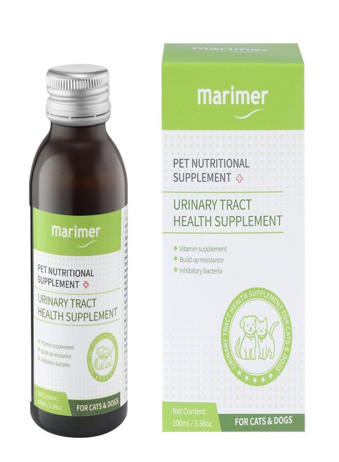MARIMER Urinary Health Supplement for Cats and Dogs - Cranberry, Herbal Extracts & Vitamins - Supports Urinary Tract, Reduces Infections & Stones - All Life Stages, 3.38oz - Image 1