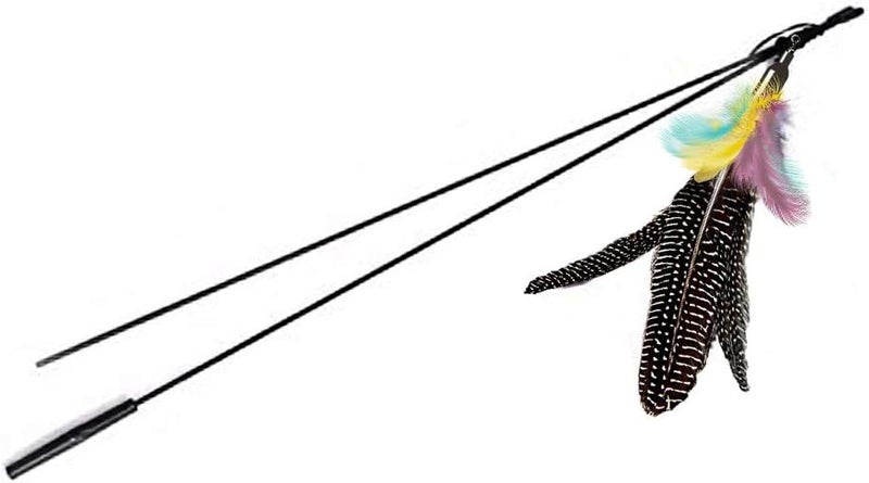Highland Farms Select Handmade Natural Feather Cat Toy Da Bird Refills - Interactive Cat and Kitten Toy - 6 Pack - Image 2