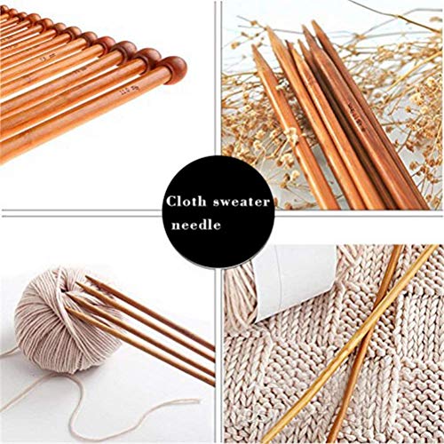 ELEPHANTBOAT® 18pcs Wood Knitting Needle Set-Small to Large 2-10mm, Sturdy Round Blunt Yarn Knitting Needles Tool Kit - Image 3