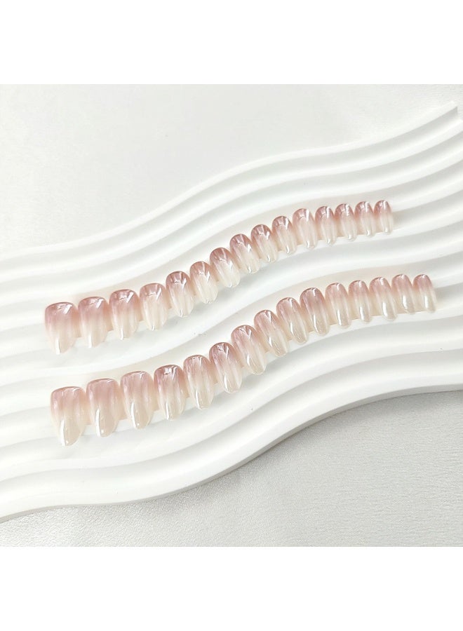 Al Kanzi 24 PCS French Press On Nails, High Quality Gradient False Nails, Almond Shaped Wearable Nails, Deluxe Coated Designs, Nails with Glue Kit - Image 2