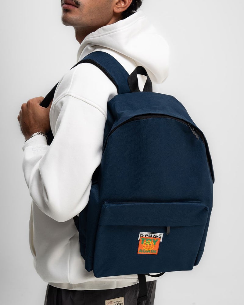 Navy Zip Backpack