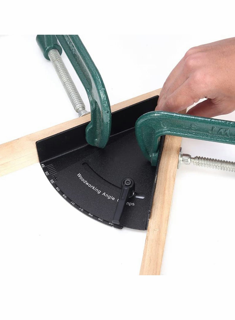 Corner Clamps, 90 Degree Right Variable Angle Woodworking Protractor Clip Tools with Adjustable Swing Corner for Woodworking, Cabinet, Drawer, Photo Frame - Image 3
