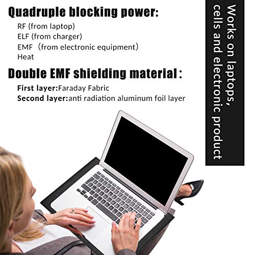 Alfredx Laptop EMF Radiation Protection pad, Anti-Radiation Laptop, EMF Blocker & Heat Blocker - Anti Radiation Lapdesk 5g Protector Lapdesk 12''*16'' - Image 4