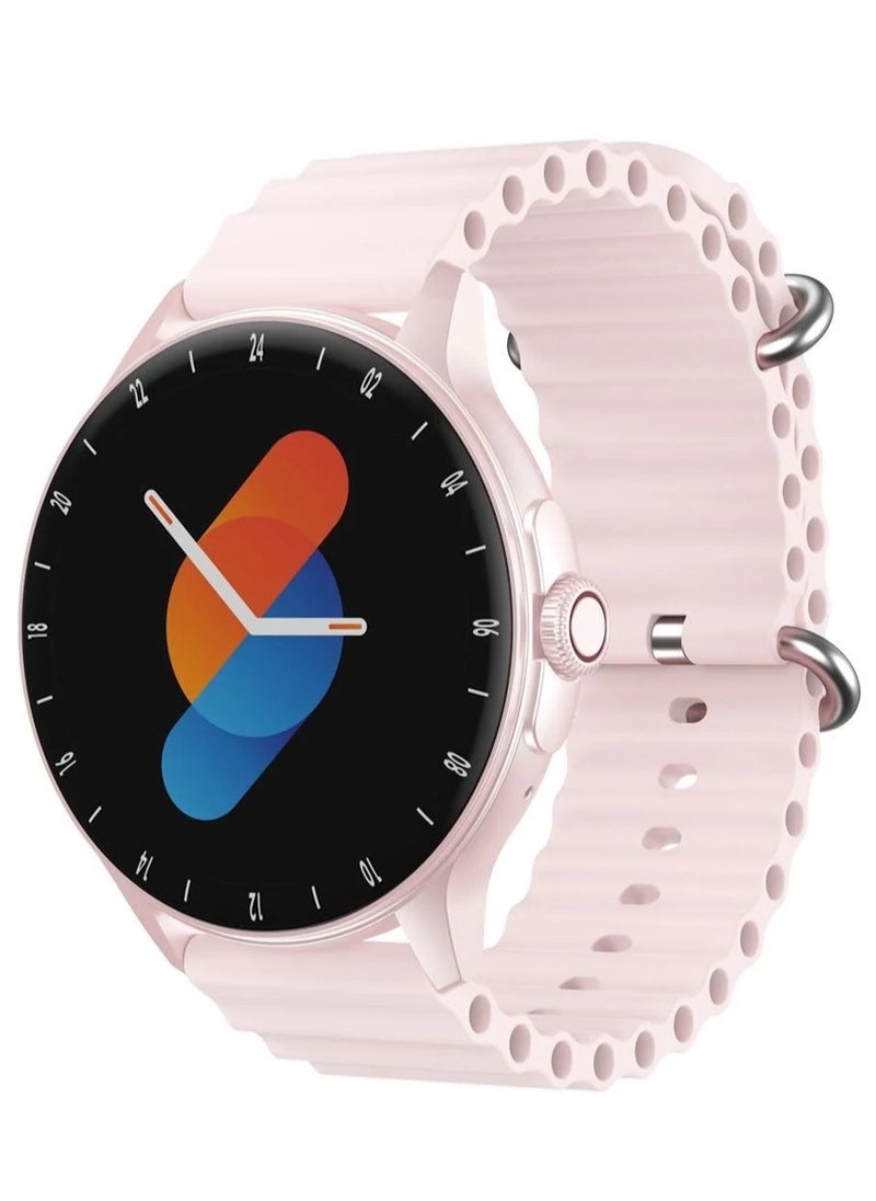 havit Advanced Smart Watch for Men & Smart Watch for Women – Bluetooth Calling, Smart Notifications, 120+ Sport Modes, Blood Oxygen, Heart Rate, Sleep & Stress Monitoring, IP68 Waterproof Fitness Tracker with Long Battery Life, Custom DIY Watch Faces – Stylish Business & Fitness Smartwatch (Pink)  - Image 1