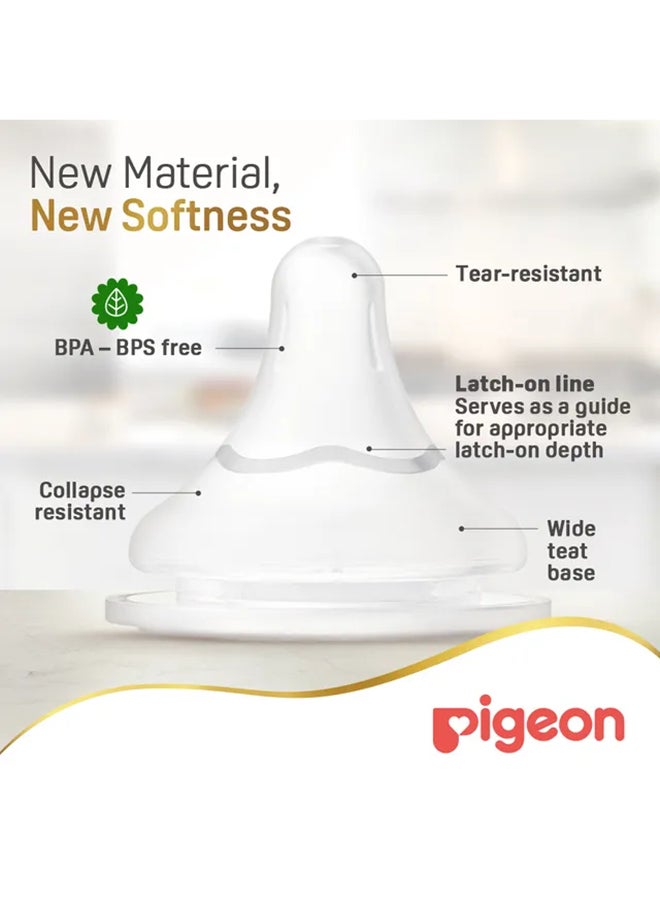 pigeon Pack Of 2 Softouch Wide Neck Nipples (Lll), Round Hole, Bpa And Bps Free - Image 3