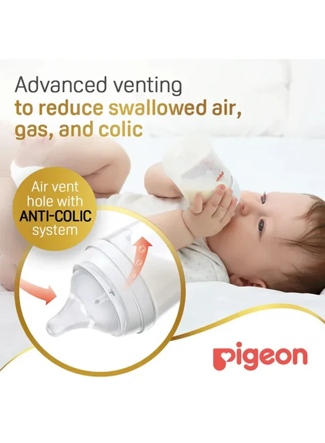 pigeon Pack Of 2 Softouch Wide Neck Nipples (Lll), Round Hole, Bpa And Bps Free