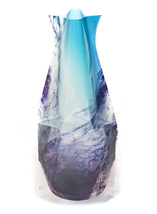 MODGY Expandable Flower Vase Plastic Decorative Modern Vases For Flowers Centerpieces Dining Table Decor Living Room Bathroom Wedding Office Love Noir - Image 1