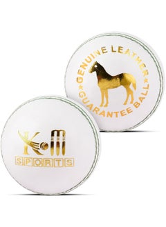 KM SPORTS KM Sports Red Hardball/Leather Cricket Ball - Hand Stitched 4 Piece Construction 156 grams 35 over Match Ball  - Image 5