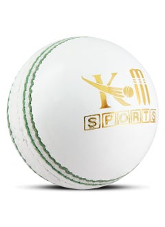 KM SPORTS KM Sports Red Hardball/Leather Cricket Ball - Hand Stitched 4 Piece Construction 156 grams 35 over Match Ball  - Image 4