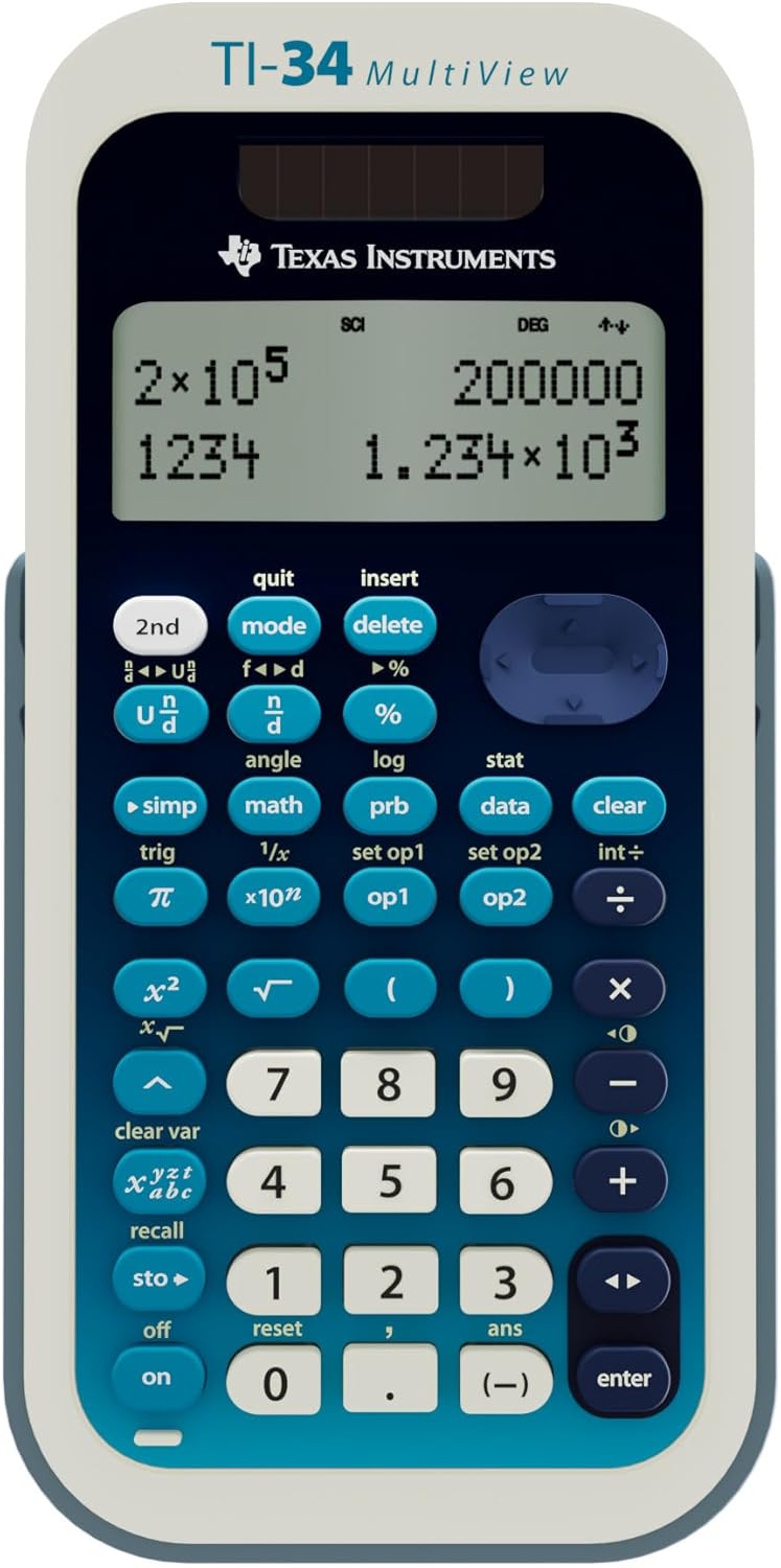Texas Instruments TI-34 MultiView Scientific Calculator with Advanced Fraction Capabilities - Image 2