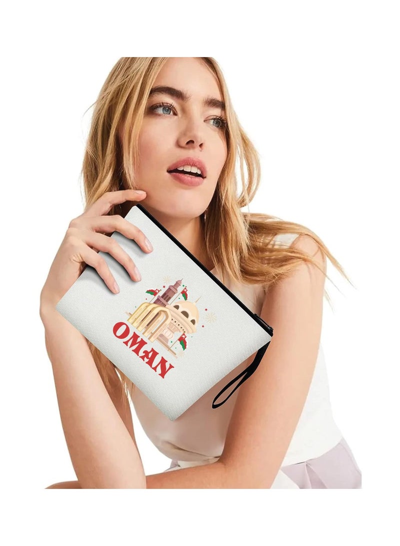حقيبة مستحضرات التجميل لليوم الوطني العماني - احتفل بسلطنة عمان بأناقة - حقيبة مكياج - حقيبة كاملة بسحاب - Image 4