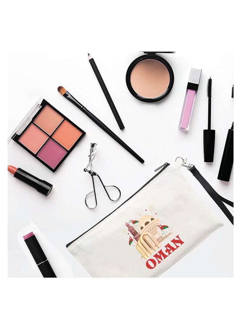 حقيبة مستحضرات التجميل لليوم الوطني العماني - احتفل بسلطنة عمان بأناقة - حقيبة مكياج - حقيبة كاملة بسحاب - Image 2