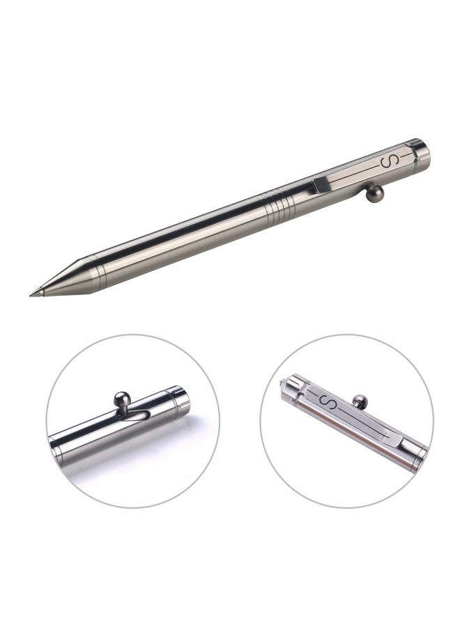قلم Bolt Action من الفولاذ المقاوم للصدأ مناسب مع عبوة إعادة تعبئة Pilot G2 بمشبك متين من الفولاذ المقاوم للصدأ للاستخدام اليومي (Ssg050) - Image 2