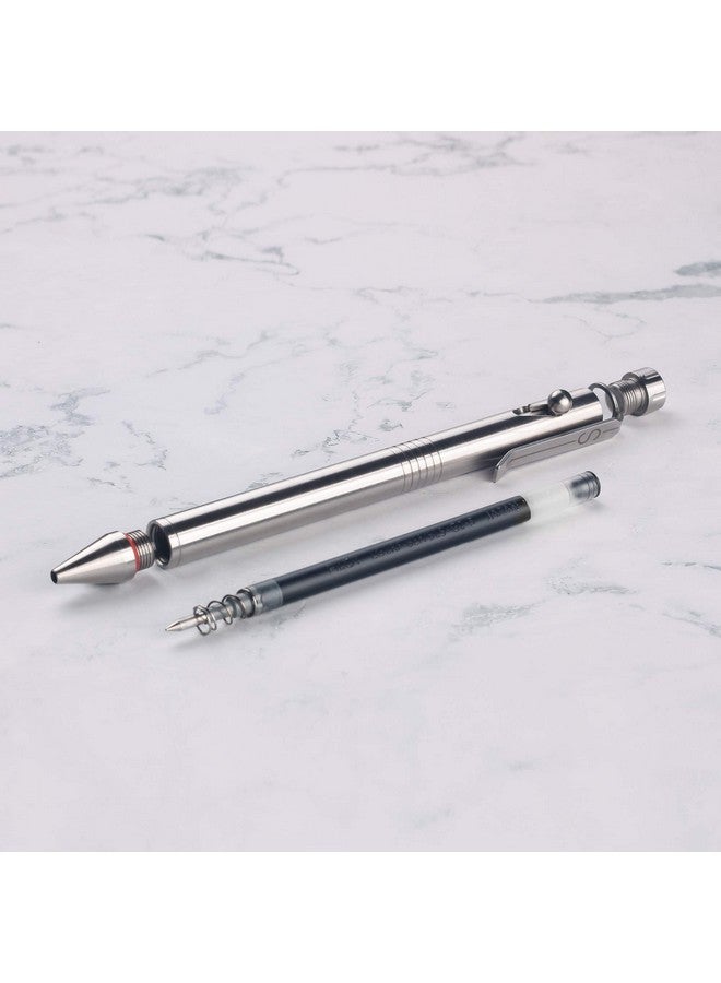 قلم Bolt Action من الفولاذ المقاوم للصدأ مناسب مع عبوة إعادة تعبئة Pilot G2 بمشبك متين من الفولاذ المقاوم للصدأ للاستخدام اليومي (Ssg050) - Image 4