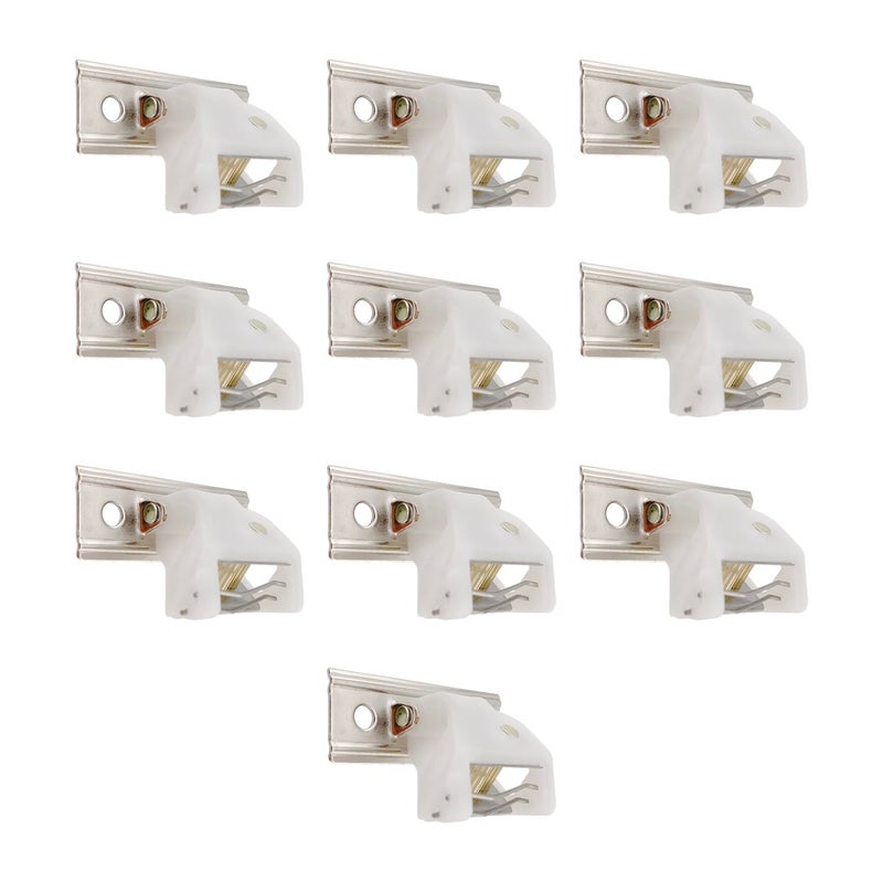 Amazing Drapery Hardware Amazing Drapery Hardware White Roman Shade Cord Lock with Brass Wheels  Holds up to 3 Lift Cords Suitable for Roman and Woven Wood Shades  10Pack 