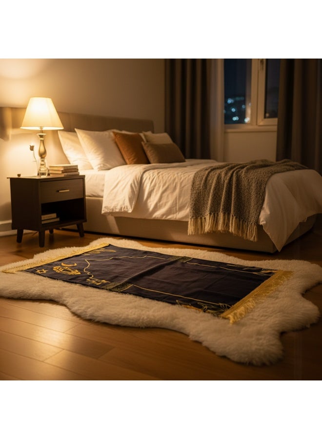 Soft Islamic Prayer Mat for Travel – Compact, Durable & Beautifully Designed - Image 3