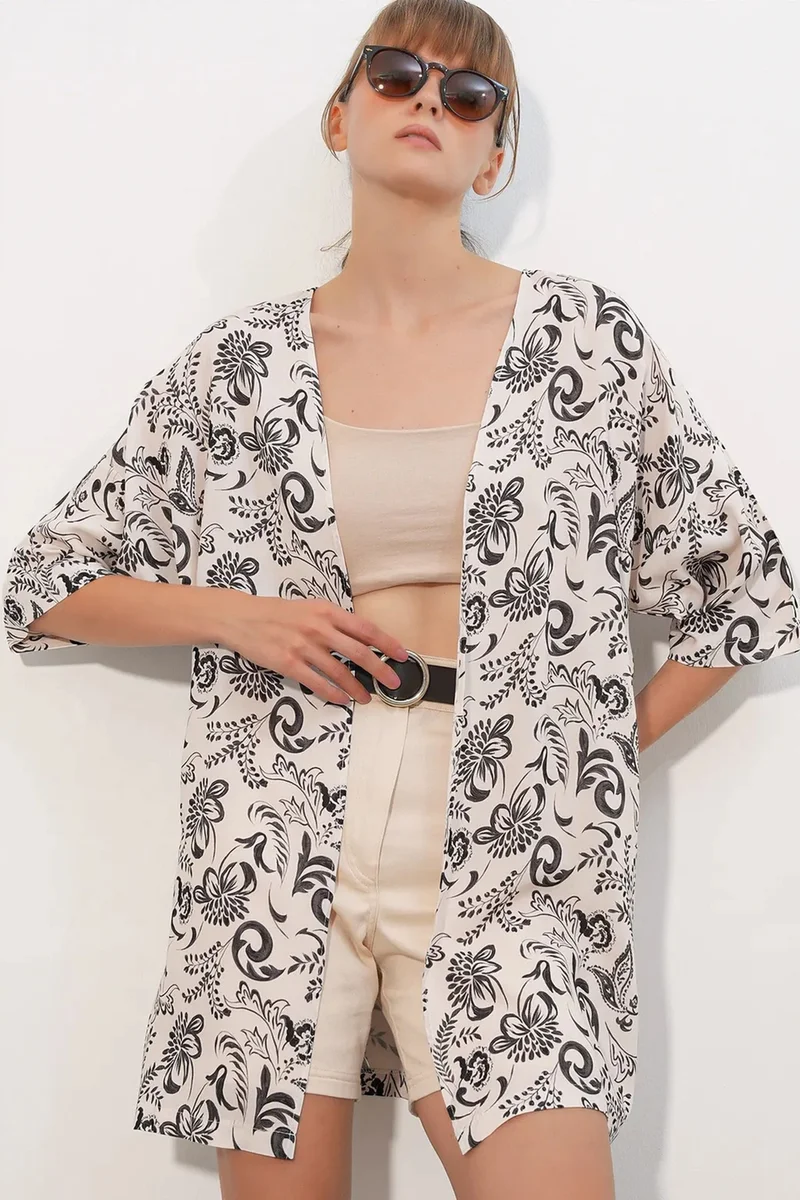 بيغ دارت BDART Long Printed Viscose Kimono