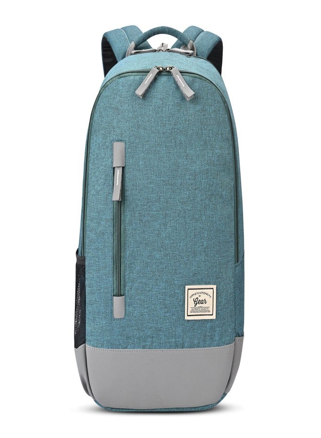 Gear Campus8 25L Medium Water Resistant School Bag/Casual 4 Compartment Backpack/Daypack/College Bag/For Men/Women - Green Grey - Image 1