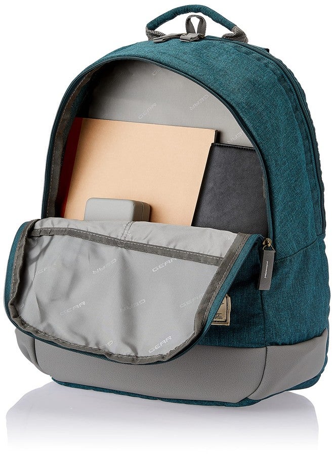 Gear Campus8 25L Medium Water Resistant School Bag/Casual 4 Compartment Backpack/Daypack/College Bag/For Men/Women - Green Grey - Image 4