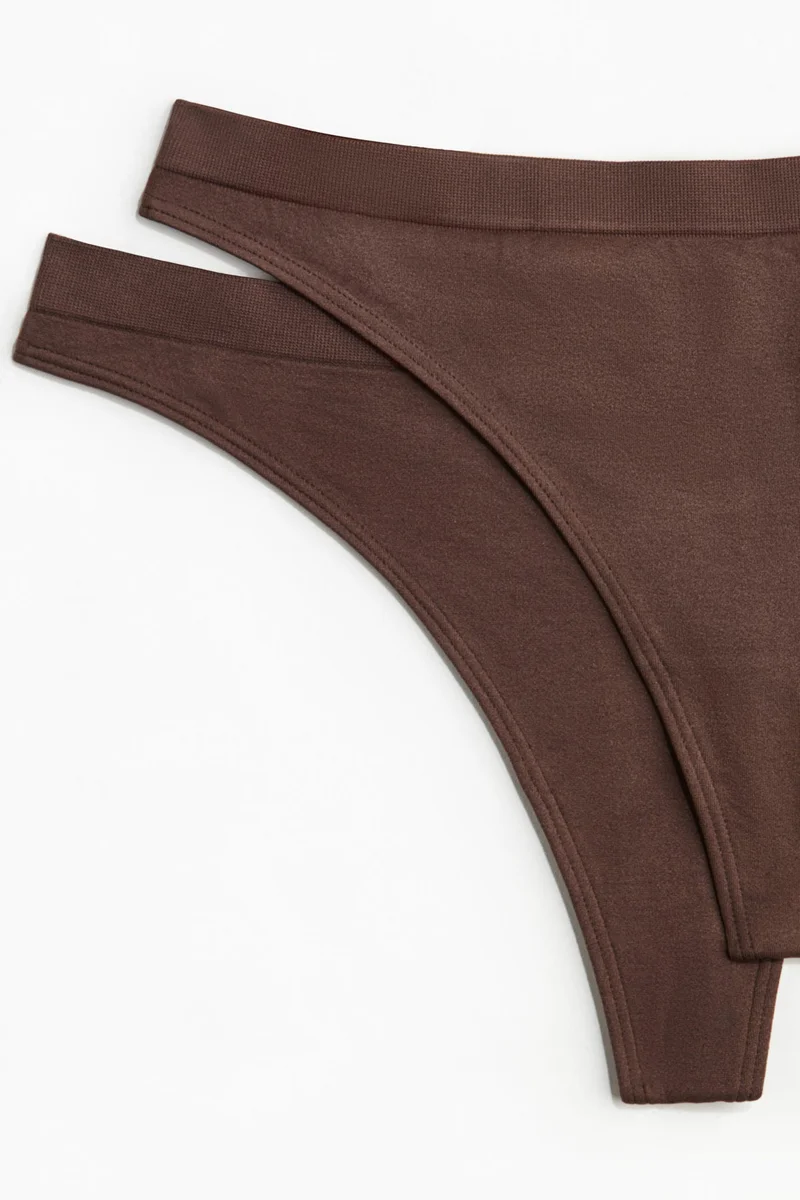 اتش اند ام سروال ثونغ بدون درزات - عبوة من قطعتين