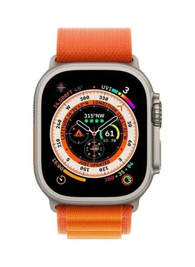 vesus - apple Watch Alpine Loop Band 49mm/45mm/44mm nylon woven Sport strap compatible with iwatch series 8/Ultra/7/SE/6/5/4/3/2/1 Orange - Image 1