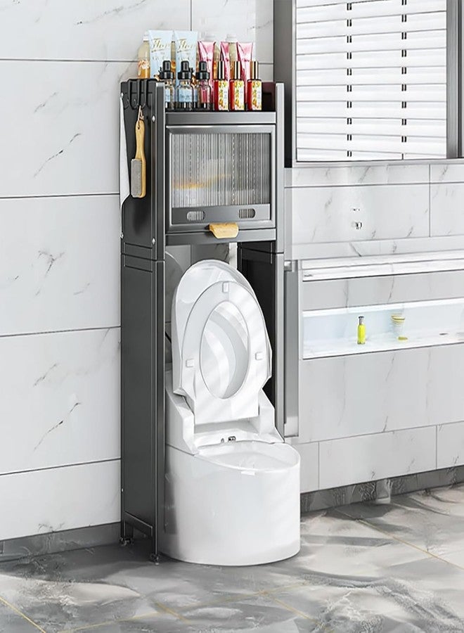 Dratal Over The Toilet Storage Over Toilet Rack for Bathroom Freestanding Above Toilet Storage Cabinet with 2-Tier Over Toilet Storage Cabinet Bathroom, Restroom, Laundry (DT-03) - Image 3
