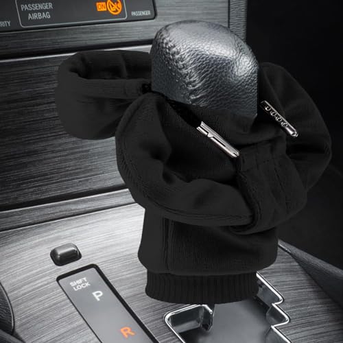 AutoBizarre Plastic Car Interior Decoration Gear Shift Knob Mini Hoodie Cover Sweater Cover 4.7 inch for All Cars, Vans & Trucks (Black) - Image 5