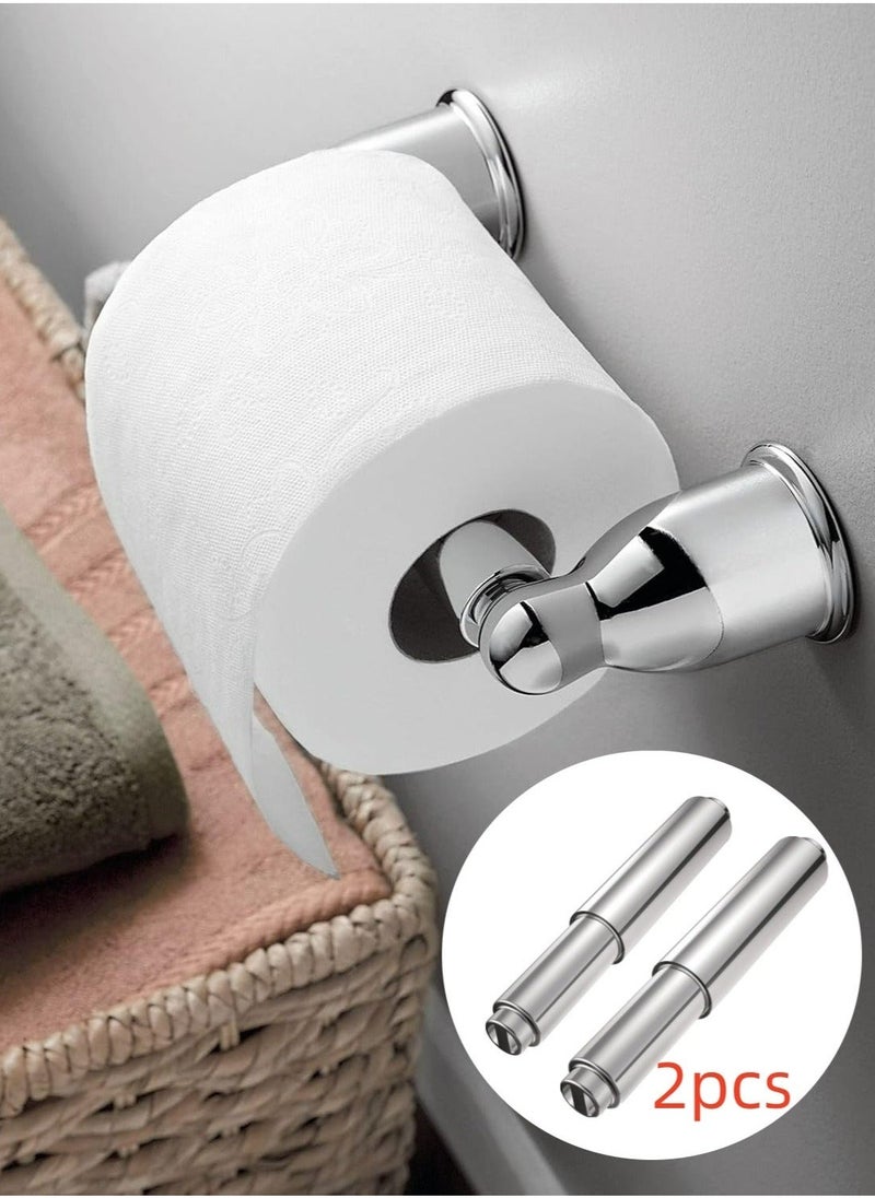 2pcs Replacement Toilet Paper Roller, Posts Sold Separately, Chrome - Image 1