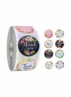 KASTWAVE Thank You Stickers Roll, Thank You Stickers 8 Floral Designs of Thank You Stickers  - Image 1