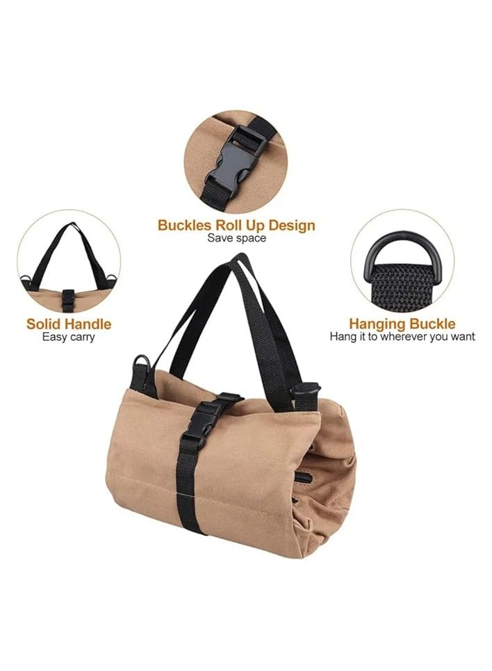 erorex Heavy-Duty Roll-Up Tool Bag – Compact Tool Organizer with Multiple Pockets and Secure Straps – Portable Storage Solution for Mechanics, Carpenters, and DIY Enthusiasts  - Image 1