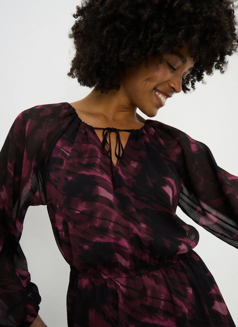 Matalan Red Watercolour Midaxi Dress