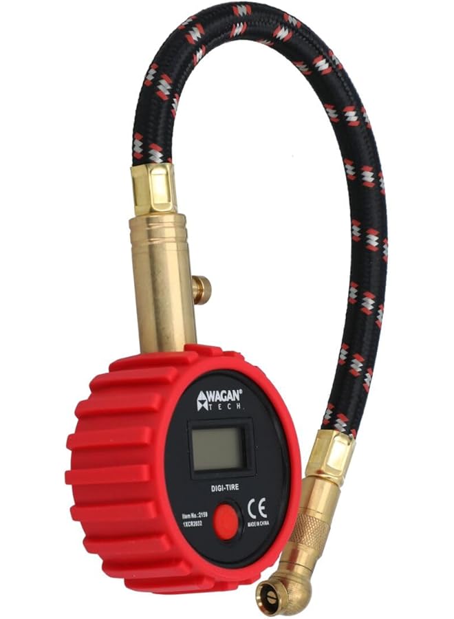 واجان 2159 مقياس ضغط الإطارات الرقمي المصنوع من الفولاذ المقاوم للصدأ 3-150 رطل لكل بوصة مربعة - Image 2