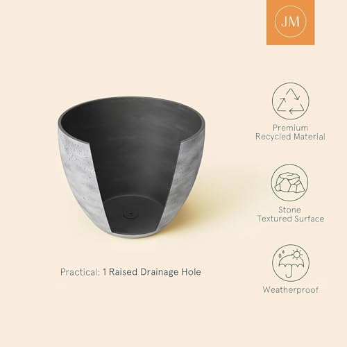 Fox & Fern Premium Unbreakable Fiber Planter for Vibrant Garden | Enhance The Ambiance of Your Home, Office Or Garden (Pack of 1) (Dia. 29Cm)(Ga-38C-008),Multicolor - Image 3