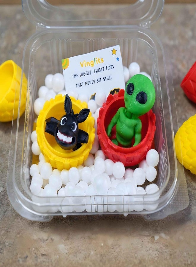 Vinglits Mystery Eggs – 3D Printed Animal Fidget Toys – Collectible Fidget Toys – Farm, Wild, Aqua, Bug, and Fantasy Themes – Packs of 2, 6, or 12 – Fun for Kids & Gifting (Bugsy & Scaly, Pack of 2) - Image 4