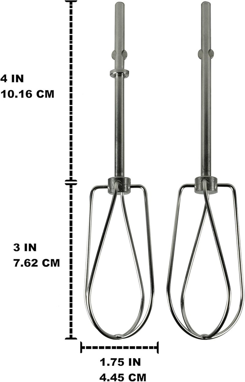 Univen Univen Heavy Duty Stainless Steel Beaters Compatible with KitchenAid Hand Mixers KHM3 KHM5 KHM7 KHM9 KHM2B W10490648  - Image 2