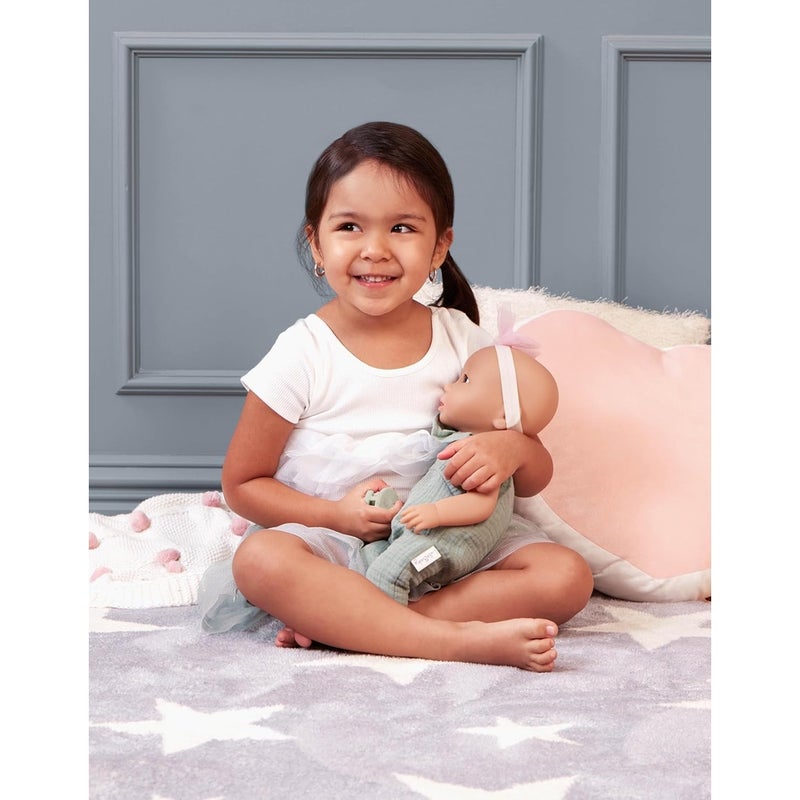 لولا بيبي دمية طفل مع فستان أخضر 14 بوصة وعصبة الرأس - LBY7269Z - Image 2