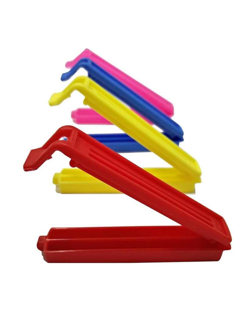 InddusHome 18Pc 3 Different Sizes BPA Free Plastic Food Bag Clip Sealer for Keeping Food Fresh Multi Color - Image 4