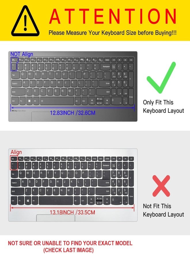 Saco Silicone Skin Keyboard Cover Compatible for Lenovo IdeaPad Slim 3 15.6 Inch Thin & Light Laptop 82H802FHIN 82H803GTIN 82RK0085IN 82H802XTIN 82RK006DIN - Launch Year 2022 - Black - Image 1