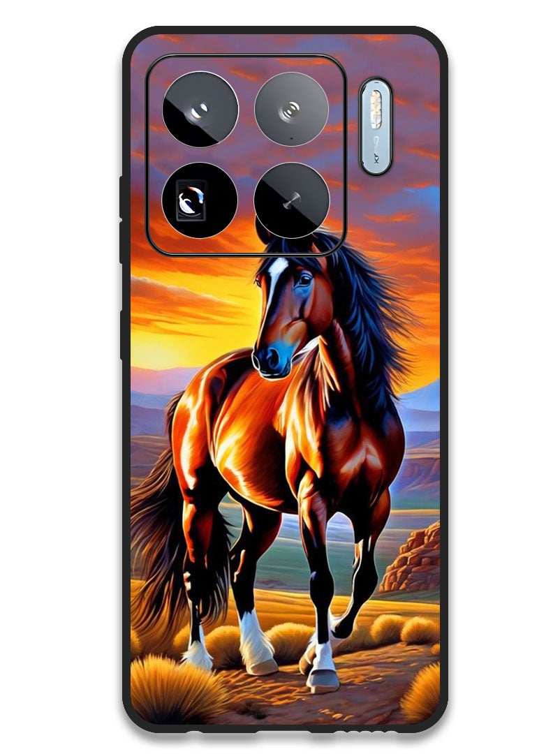 Theodor Case Compatible with Xiaomi 15S Pro 6.73 Inch Protection Shockproof Bumper Cover Horse Painting - Image 1