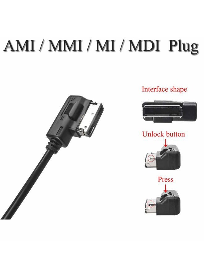 Yoper Bluetooth 5.0 Adapter Compatible with Audi A3 A4 A5 A6 A7 S3 S4 Q3 Q5 Q7 Volkswagen VW 2G 3G 3G+ AMI MMI Port Cable Music Play Connector Works with Apple iPhone iPod Android - Image 3