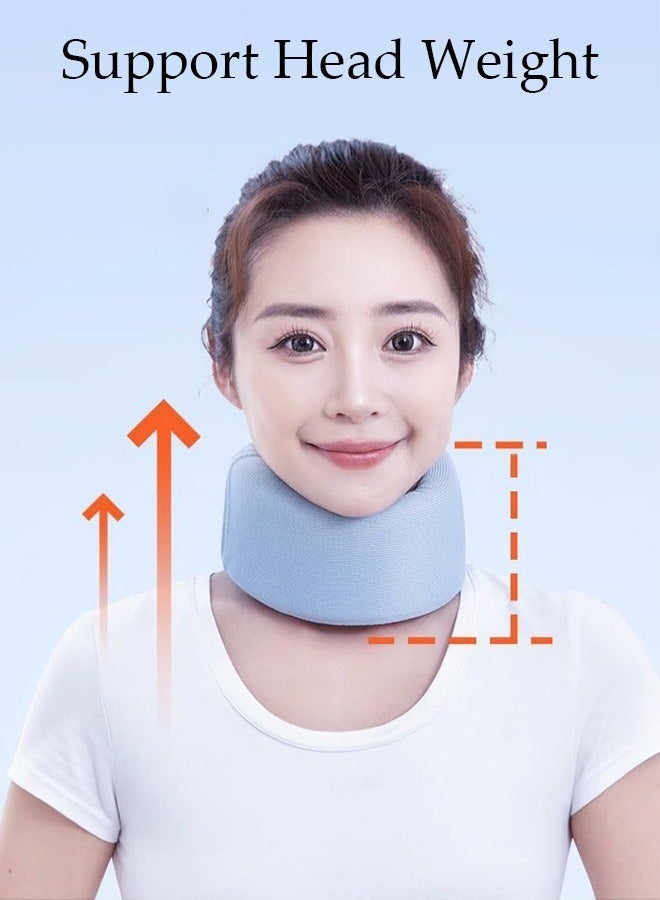 DUNISO Neck Brace for Neck Pain and Support Soft Neck Support Relieves Pain & Pressure in Spine for Women and Men Wrap Align Stabilize Vertebrae Foam Cervical Collar for Sleeping - Image 4